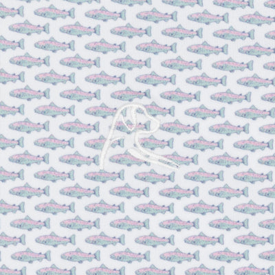 The Lil' Trout | Performance Polo | The Trout - White/Antigua Green