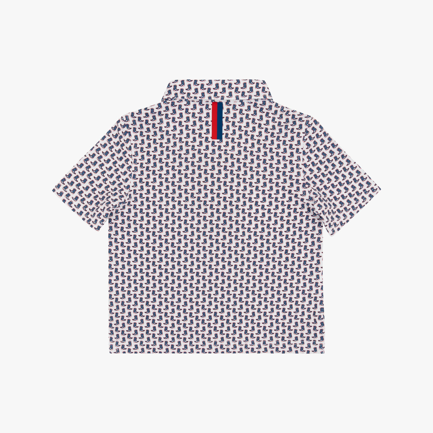 The Lil' Western | Performance Polo | The Western - White/Shoal Blue