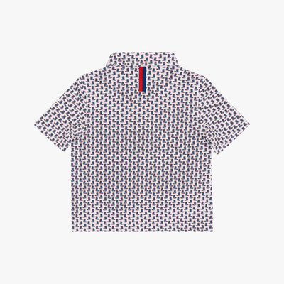 The Lil' Western | Performance Polo | The Western - White/Shoal Blue