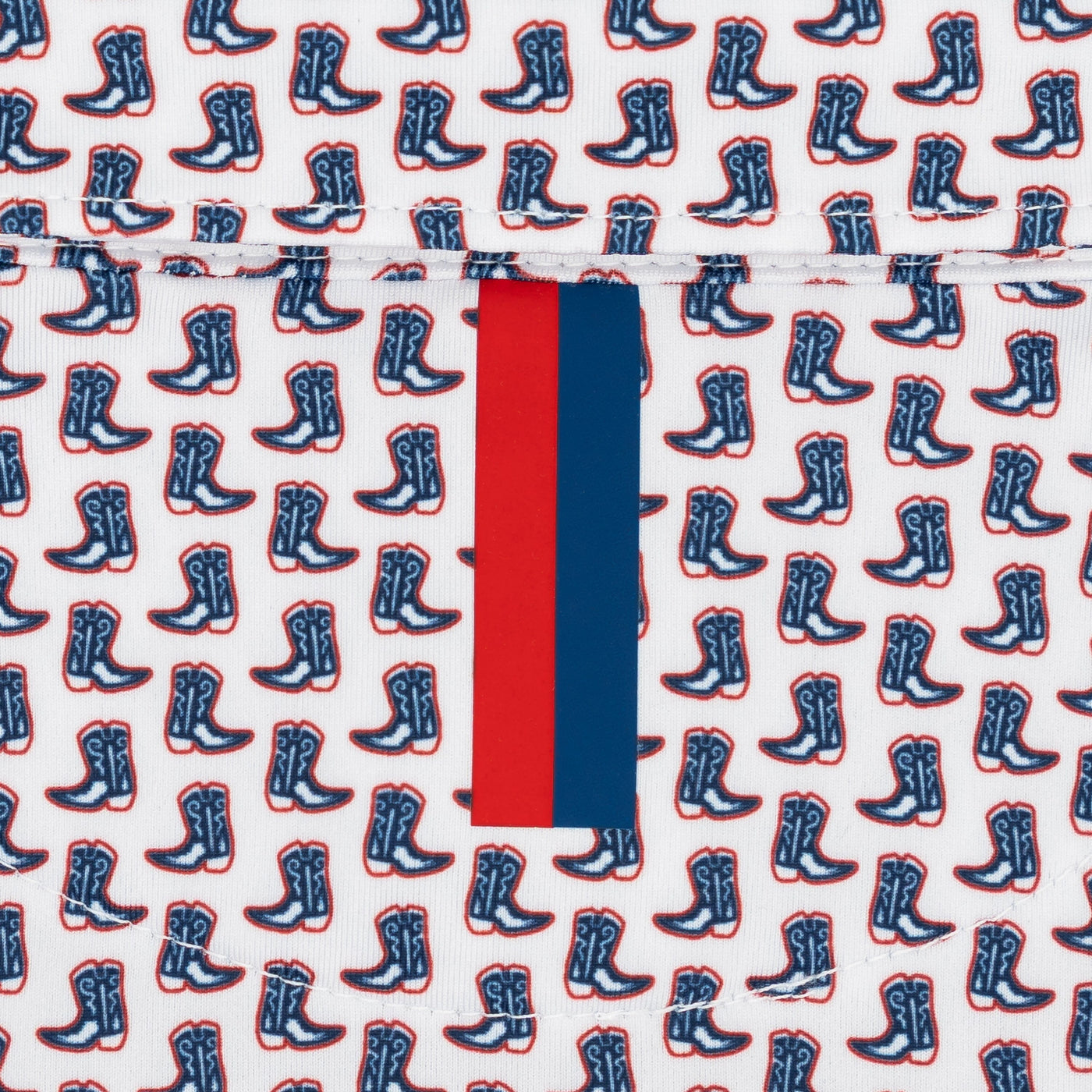 The Lil' Western | Performance Polo | The Western - White/Shoal Blue