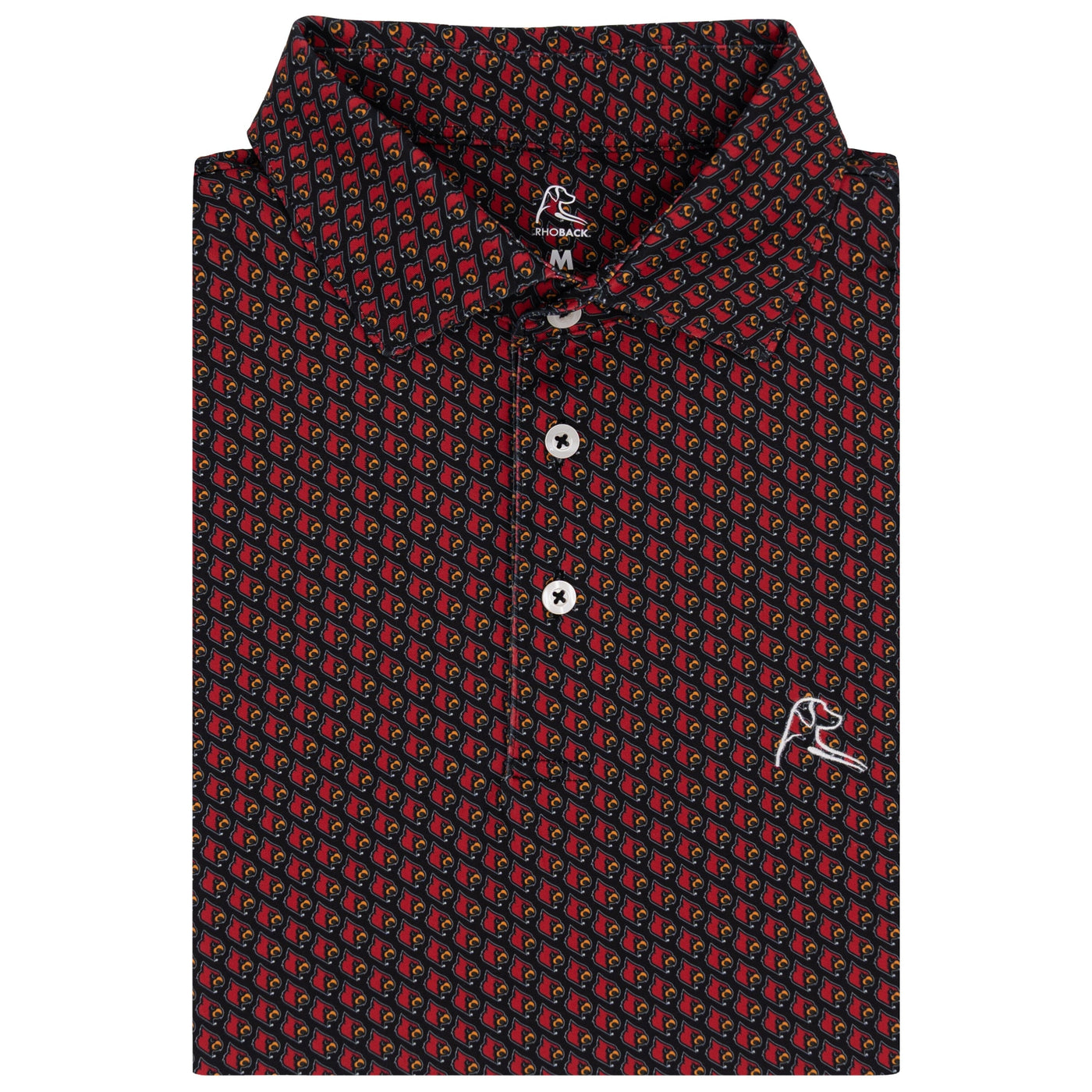 The Louisville Cards® | Collegiate Polo | The Louisville Cards® - Black/Roar Red