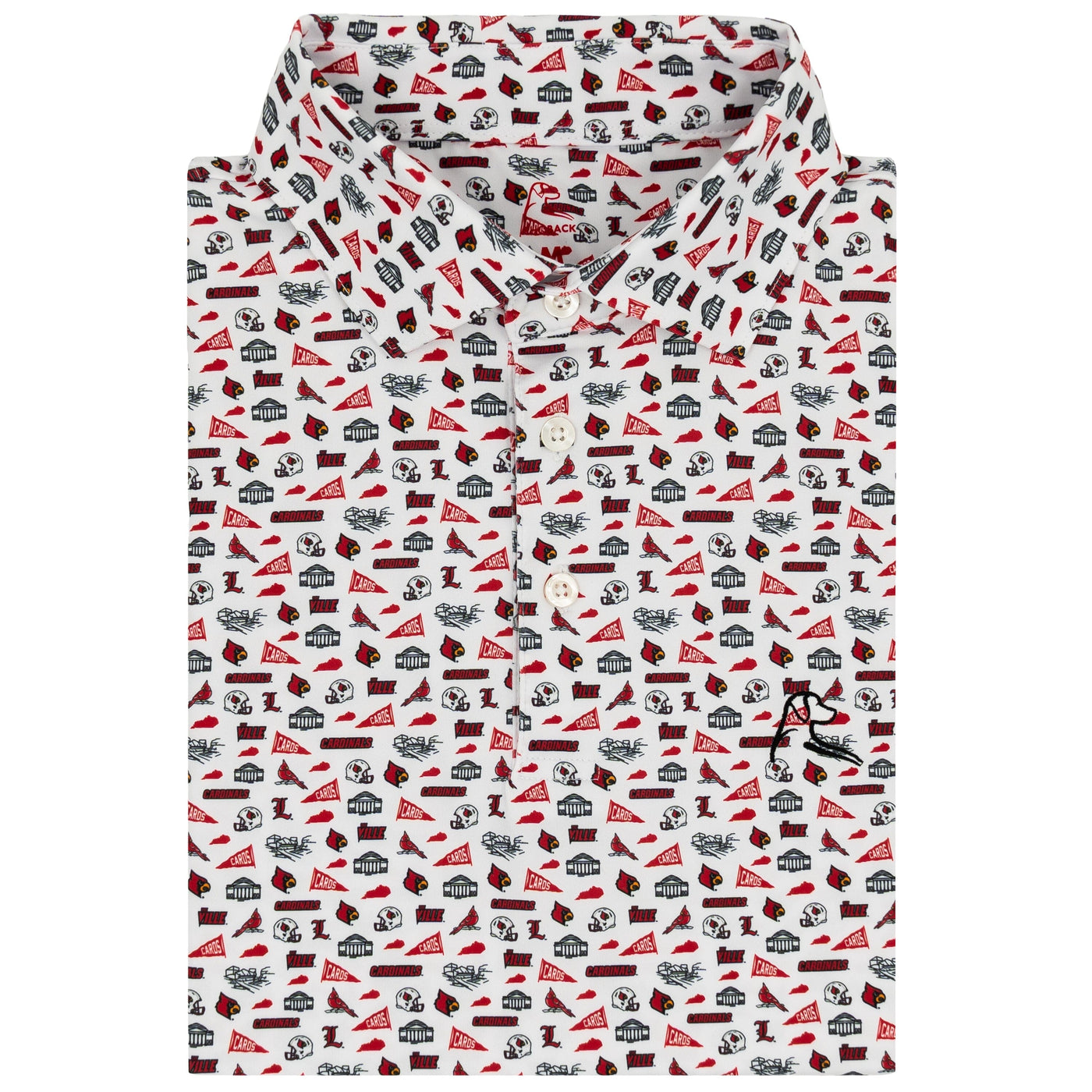 The Louisville Gameday | Collegiate Polo | The Louisville Gameday - White/Roar Red