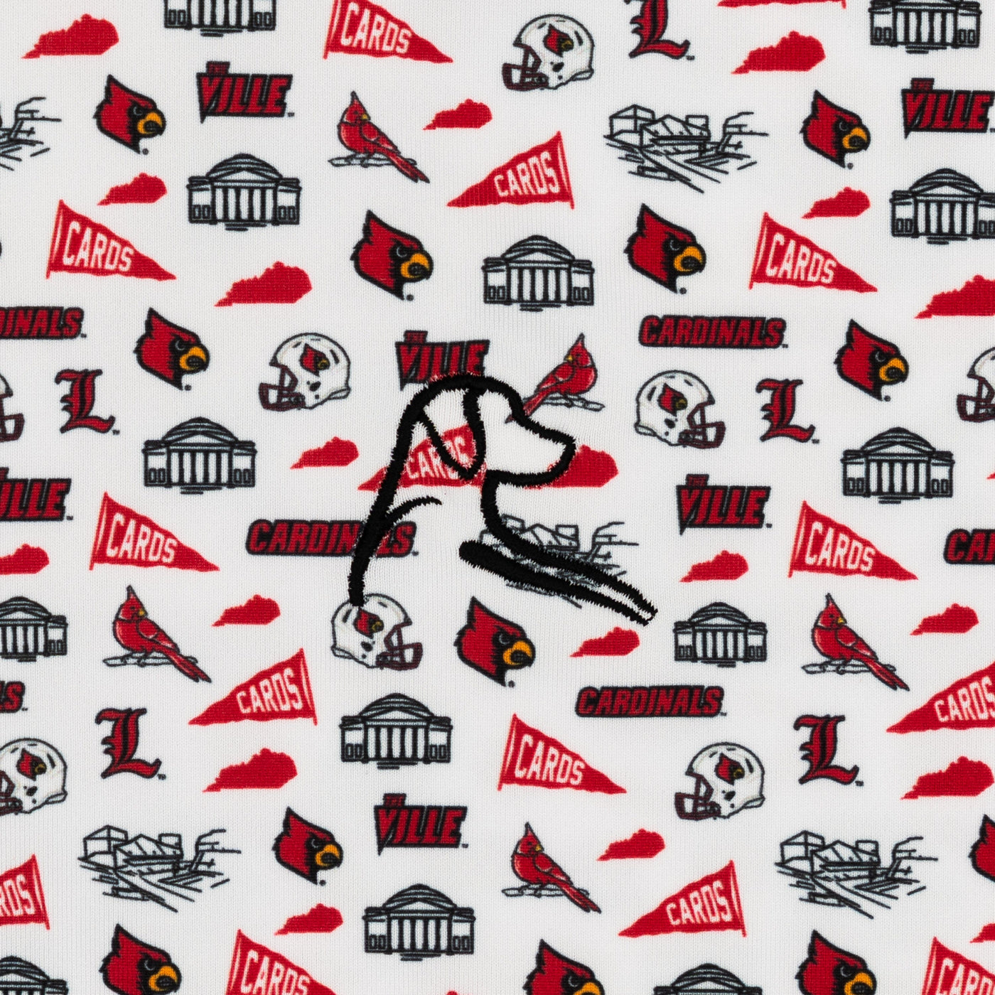 The Louisville Gameday | Collegiate Polo | The Louisville Gameday - White/Roar Red