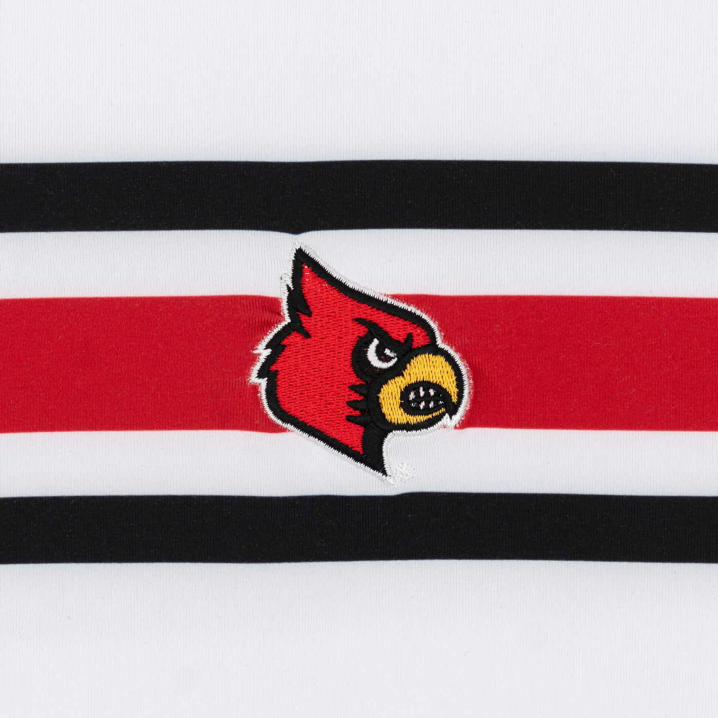 Louisville Helmet Stripe Collegiate Q-Zip | The Louisville Helmet Stripe - White/Roar Red