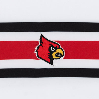 Louisville Helmet Stripe Collegiate Q-Zip | The Louisville Helmet Stripe - White/Roar Red