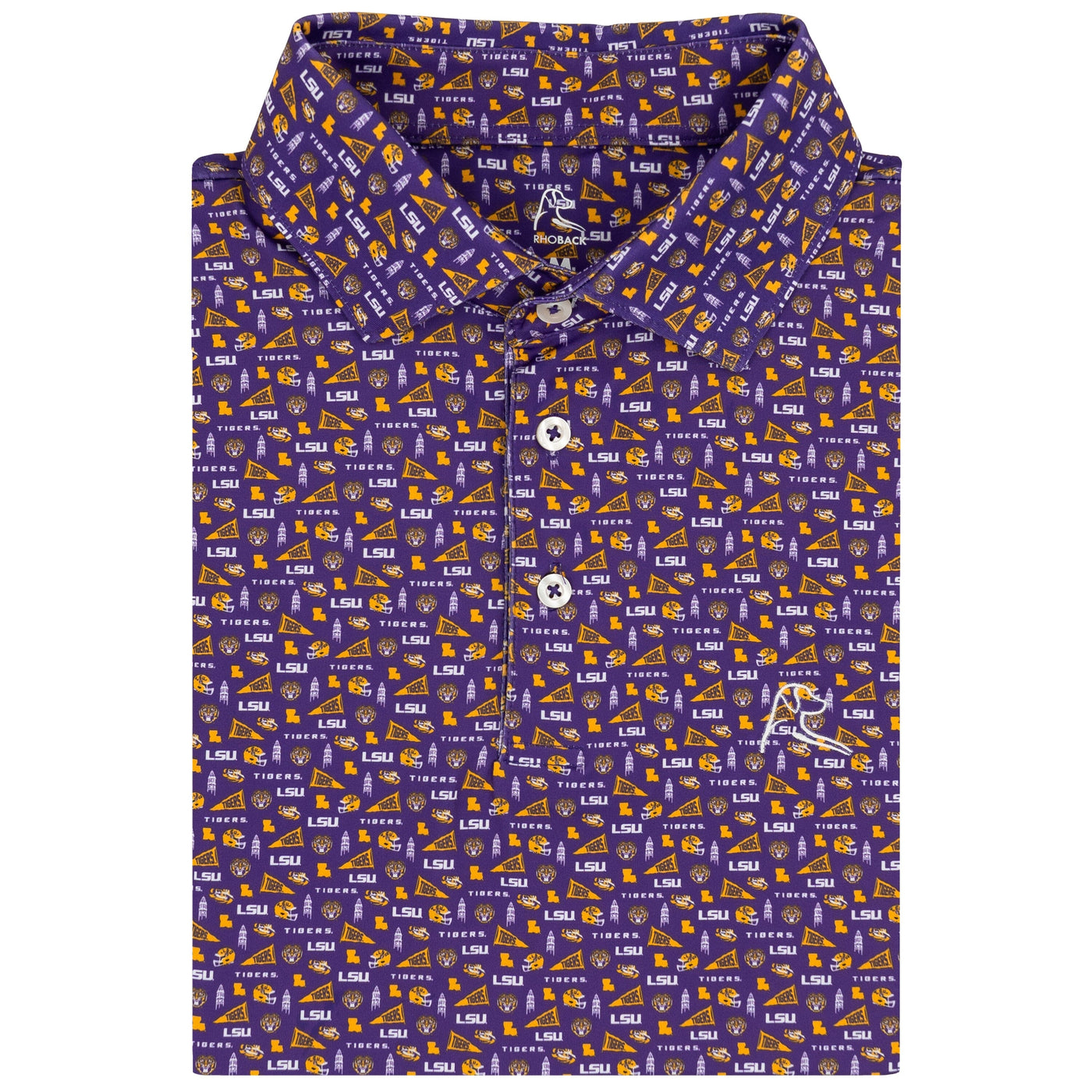 The LSU Gameday | Collegiate Polo | The LSU Gameday - Reauxback Purple/Honey Gold