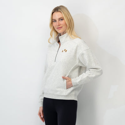 Serenity Collegiate Half-Zip - LSU | Heather - Ivory - LSU - 1