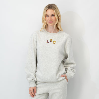 Ready Collegiate Crewneck - LSU | Heather - Ivory - LSU - 1 (Women)