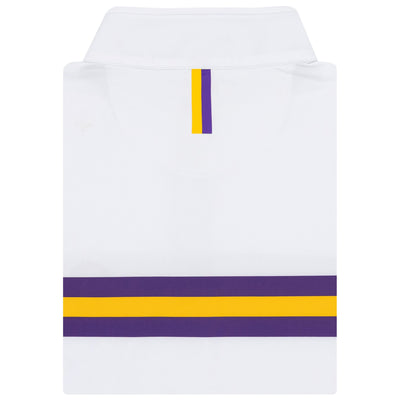 LSU Helmet Stripe Collegiate Q-Zip | The LSU Helmet Stripe - White/Reauxback Purple