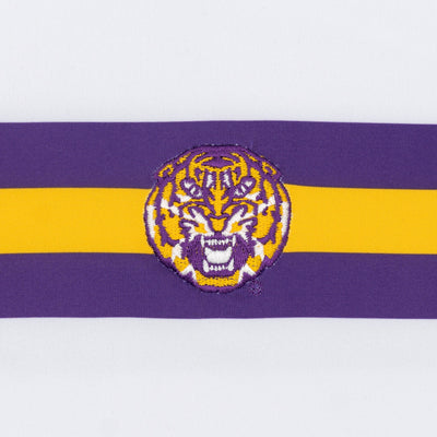 LSU Helmet Stripe Collegiate Q-Zip | The LSU Helmet Stripe - White/Reauxback Purple