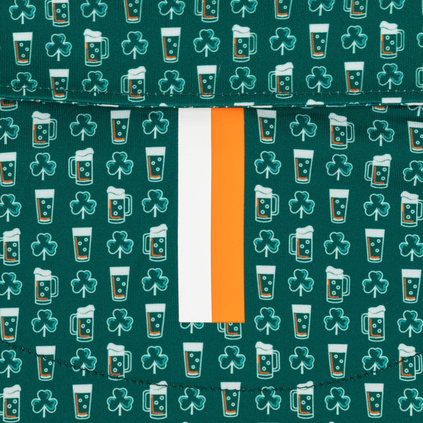 The Lucky Lager | Performance Polo | The Lucky Lager - Fairway Green/Bright Orange