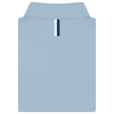 Heather Performance Q-Zip | Heather - Stone Blue/White