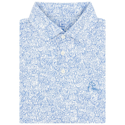 The Man's Best Friend | Performance Polo | The Man's Best Friend - Bunker Blue/White