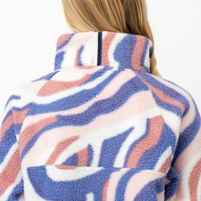 Rivanna Fleece Pullover | The Marble - Flag Blue/White