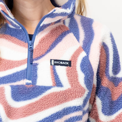 Rivanna Fleece Pullover | The Marble - Flag Blue/White