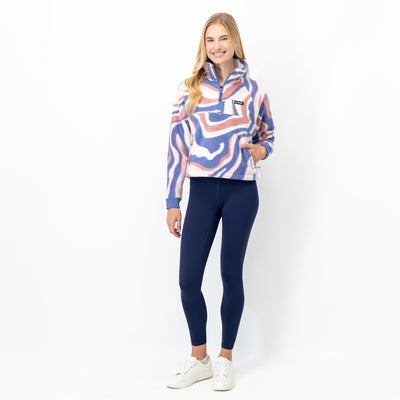Rivanna Fleece Pullover | The Marble - Flag Blue/White