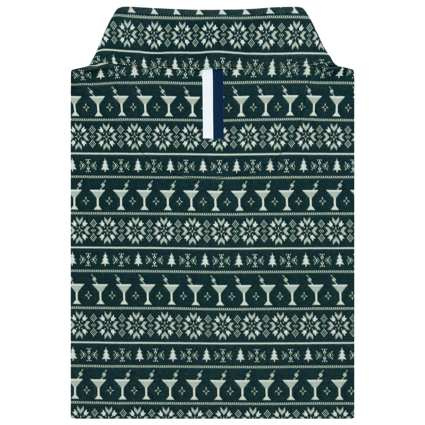 Martini Jacquard Performance Q-Zip | The Martini Jacquard - Ponderosa Green/White