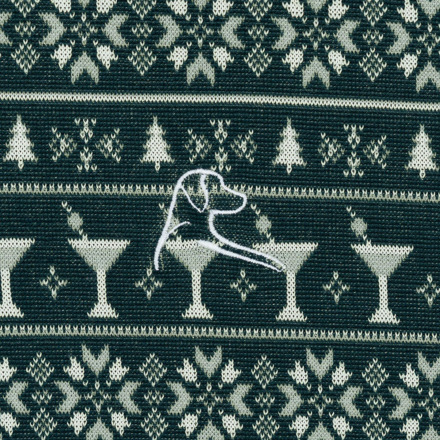 Martini Jacquard Performance Q-Zip | The Martini Jacquard - Ponderosa Green/White