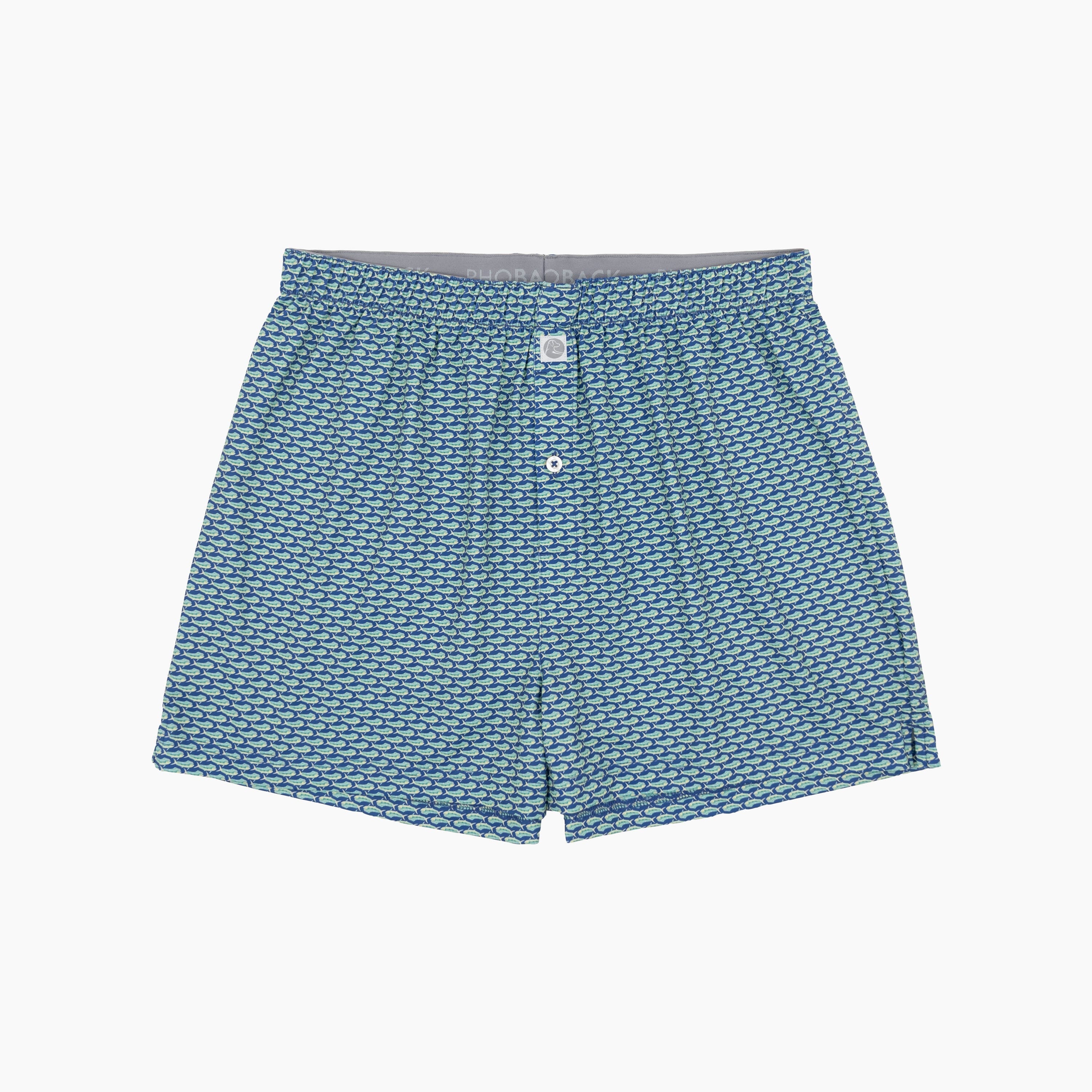 Bunker Blue Breeze Performance Boxer - The Mini Mahi - Bunker Blue/Bright Jade ...