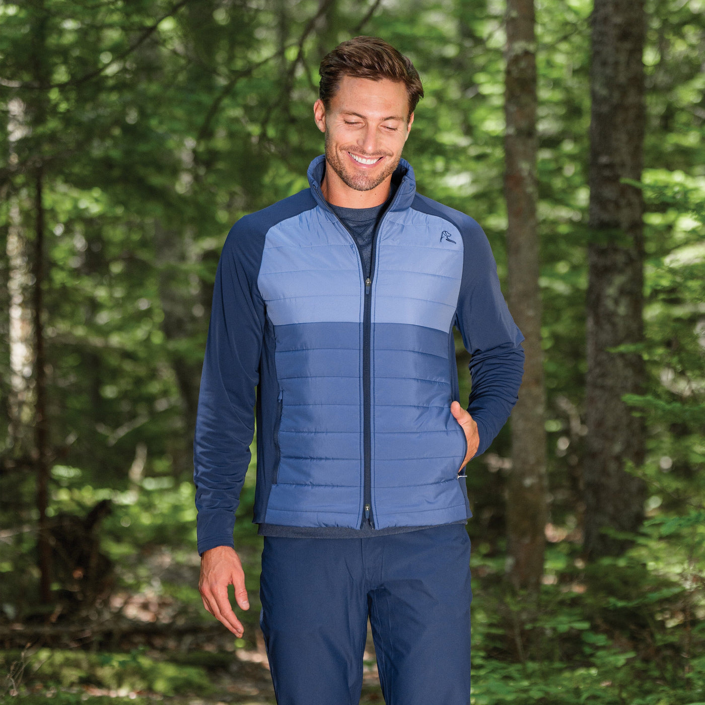 Fulton Hybrid Jacket | The Triple Block - Flag Blue/Dusk Blue/Fleet Navy