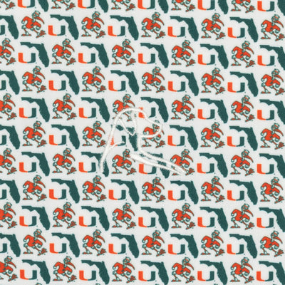 The Miami Canes® | Collegiate Polo | The Miami Canes® - White/Evergreen
