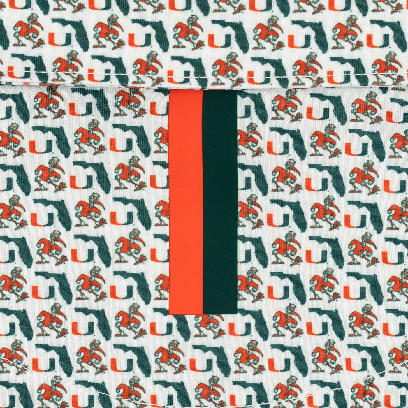 The Miami Canes® | Collegiate Polo | The Miami Canes® - White/Evergreen