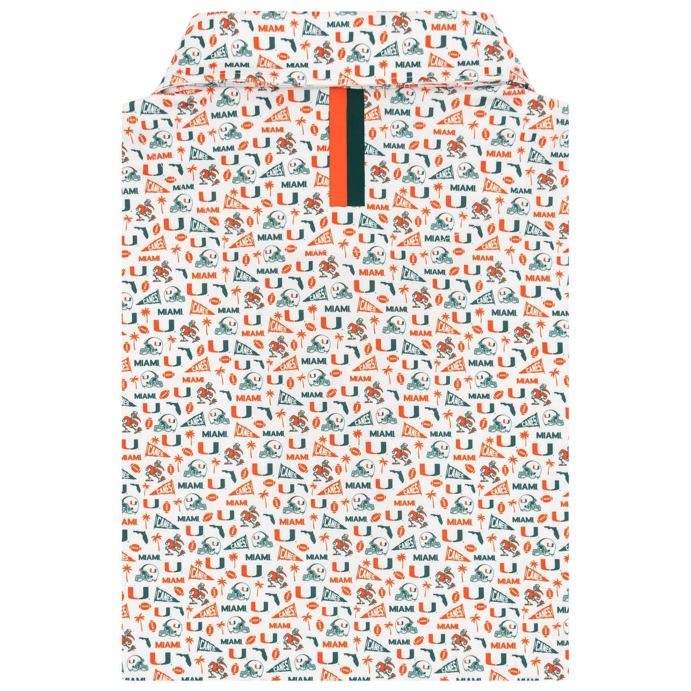 The Miami Gameday | Collegiate Polo | The Miami Gameday - White/Fire Orange