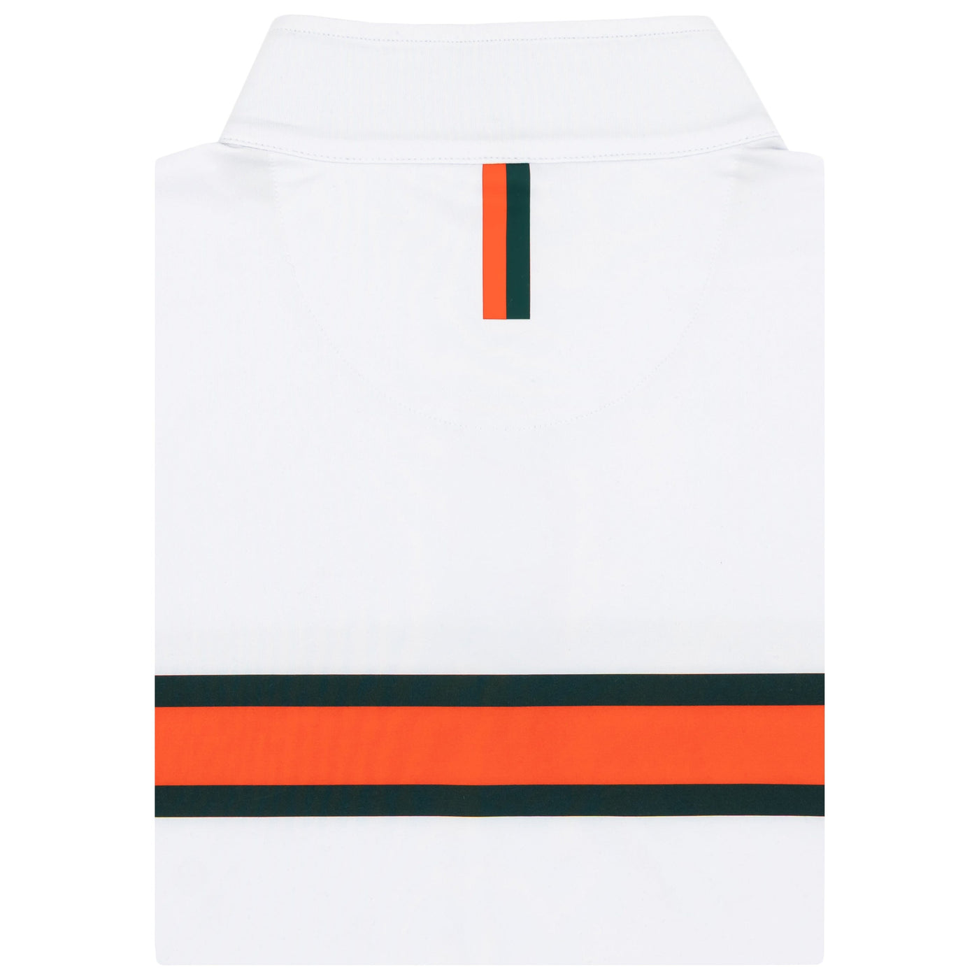 Miami Helmet Stripe Collegiate Q-Zip | The Miami Helmet Stripe - White/Evergreen