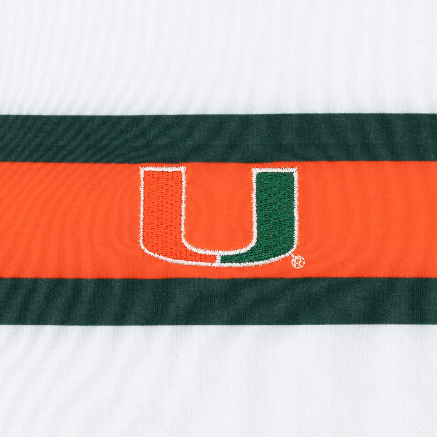 Miami Helmet Stripe Collegiate Q-Zip | The Miami Helmet Stripe - White/Evergreen