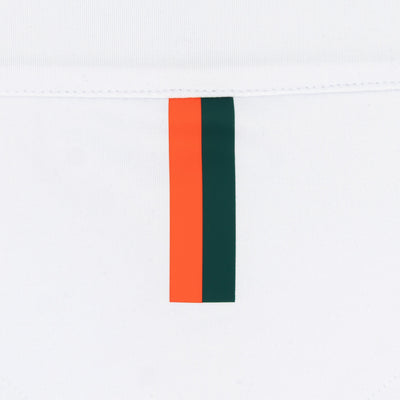 Miami Helmet Stripe Collegiate Q-Zip | The Miami Helmet Stripe - White/Evergreen