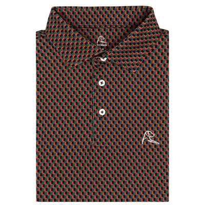 The Miami Hurricanes™ | Collegiate Polo | The Miami Hurricanes™ - Black/Fire Orange