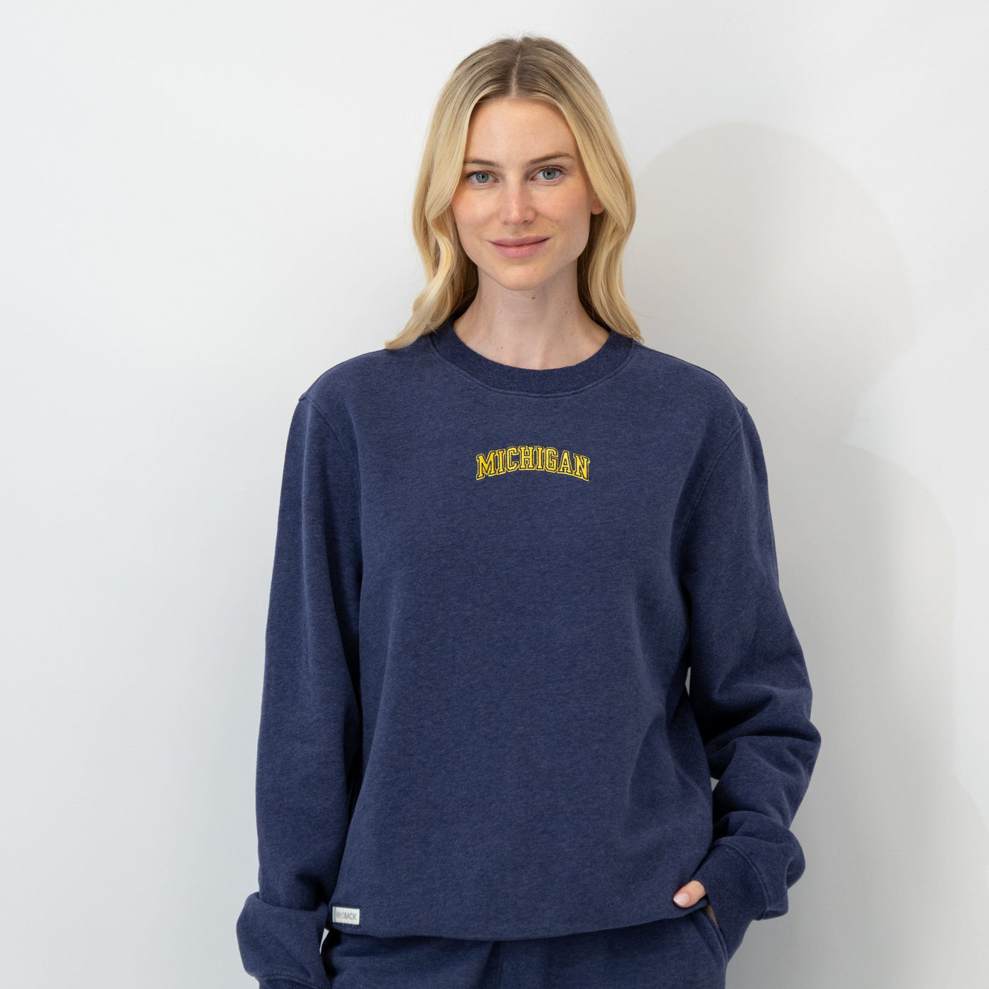Ready Collegiate Crewneck - Michigan | Heather - Fleet Navy - Michigan - 1 (Women)