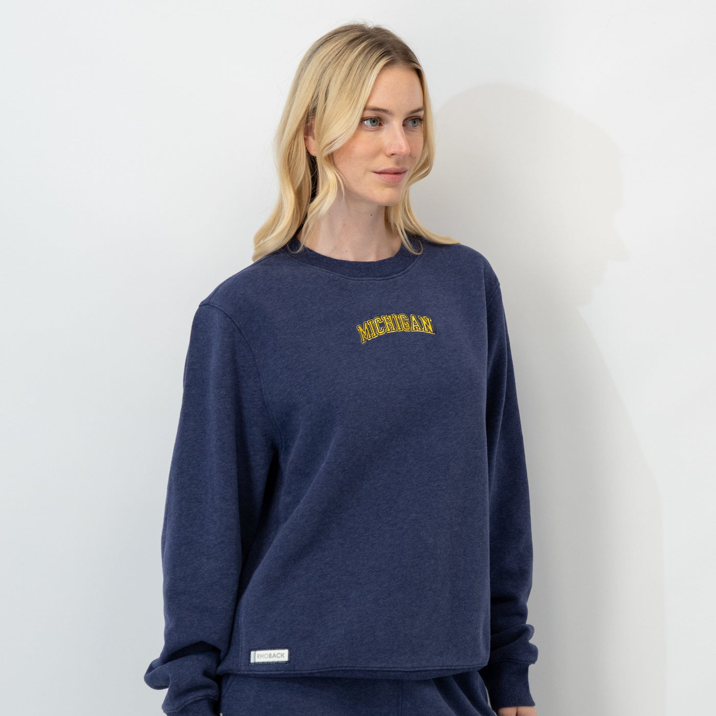 Ready Collegiate Crewneck - Michigan | Heather - Fleet Navy - Michigan - 1 (Women)