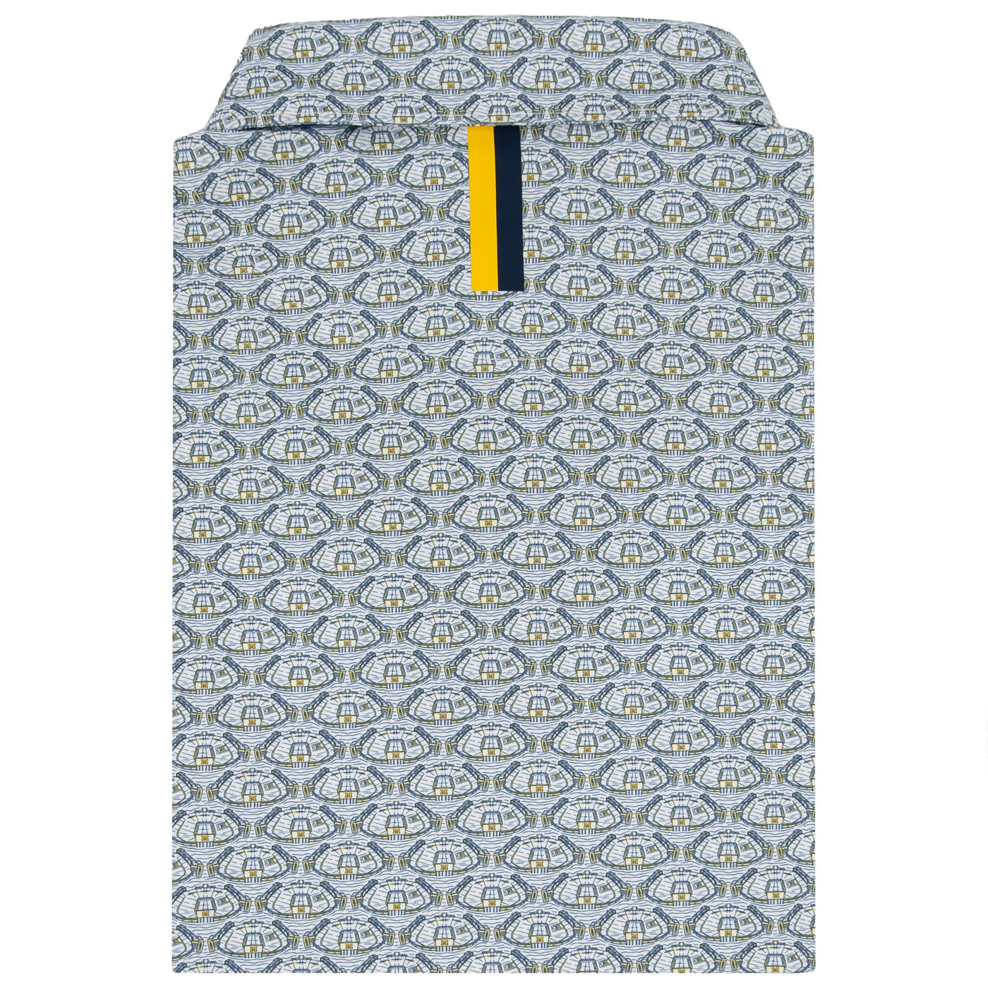 The Michigan Big House® | Collegiate Polo | The Michigan Big House® - White/Indigo Blue