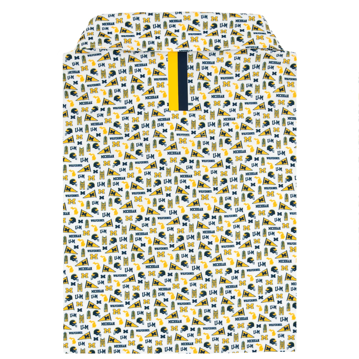 The Michigan Gameday | Collegiate Polo | The Michigan Gameday - White/Indigo Blue