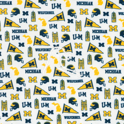 The Michigan Gameday | Collegiate Polo | The Michigan Gameday - White/Indigo Blue