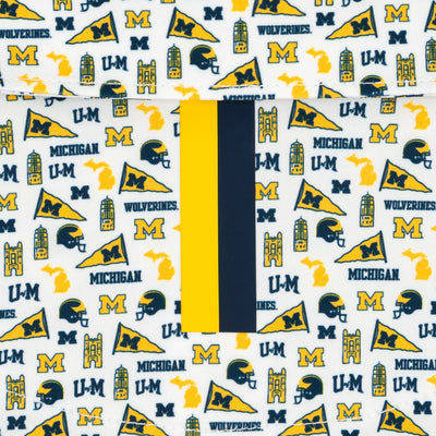 The Michigan Gameday | Collegiate Polo | The Michigan Gameday - White/Indigo Blue