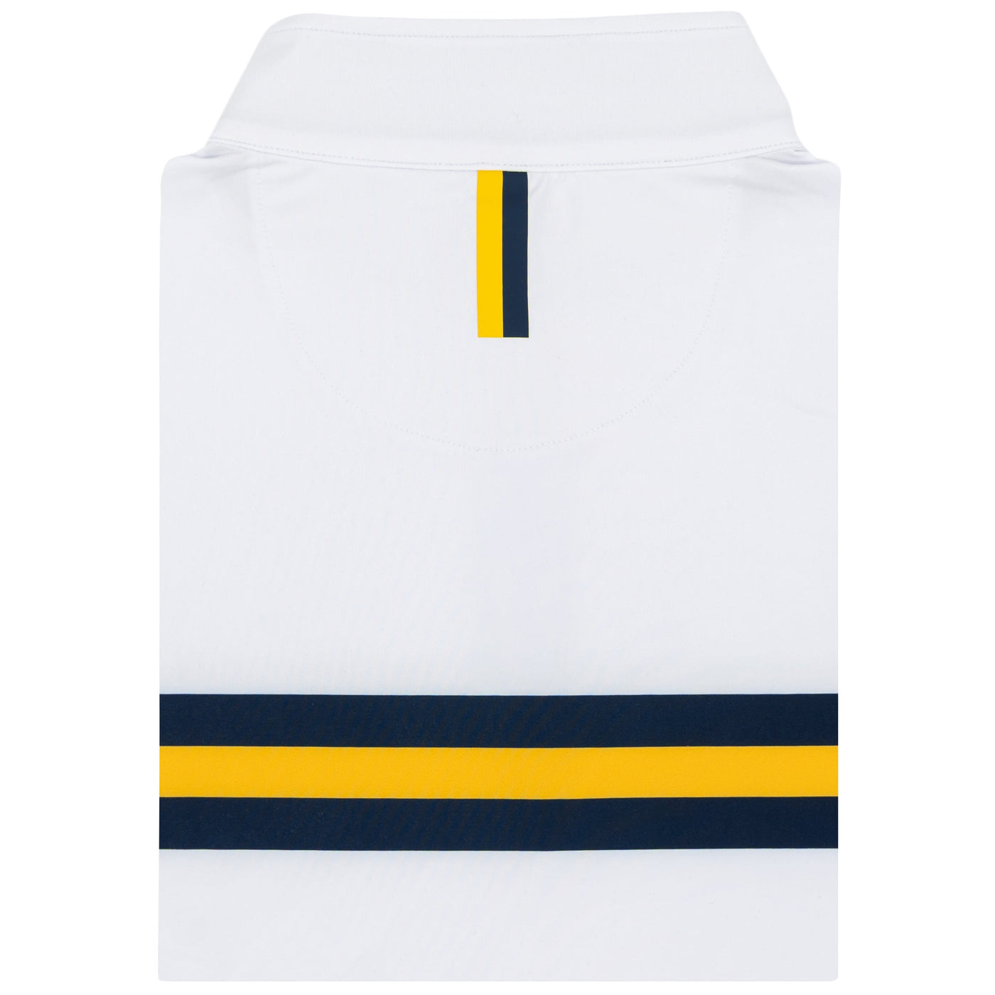 Michigan Jersey Stripe Collegiate Q-Zip | The Michigan Jersey Stripe - White/Indigo Blue