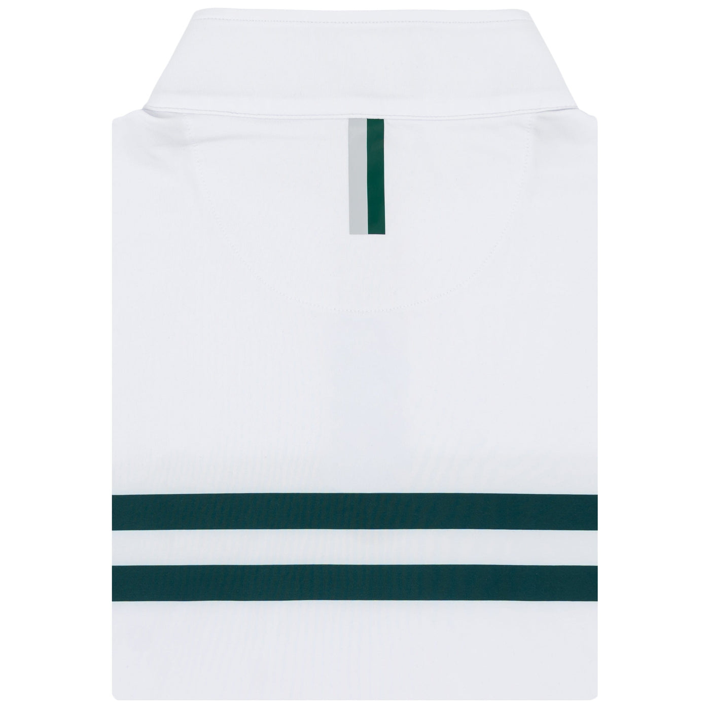 Michigan State Jersey Stripe Collegiate Q-Zip | The Michigan State Jersey Stripe - White/Forest Green