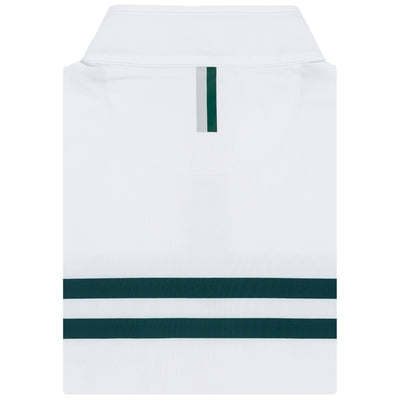 Michigan State Jersey Stripe Collegiate Q-Zip | The Michigan State Jersey Stripe - White/Forest Green