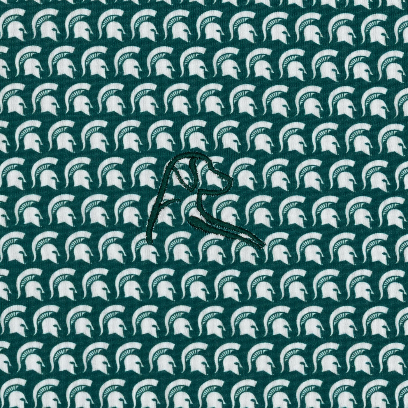 The Michigan State Sparty® | Collegiate Polo | The Michigan State Sparty® - Forest Green/White