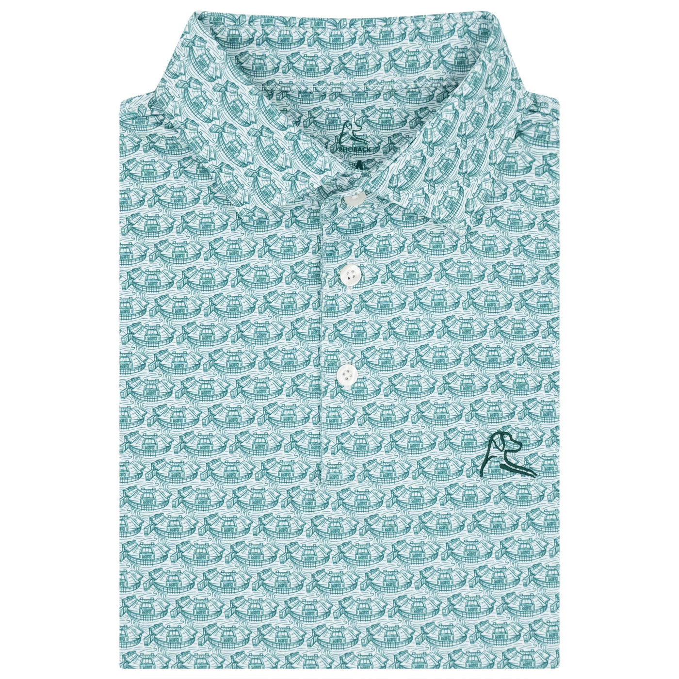 The Michigan State Stadium | Collegiate Polo | The Michigan State Stadium - White/Forest Green