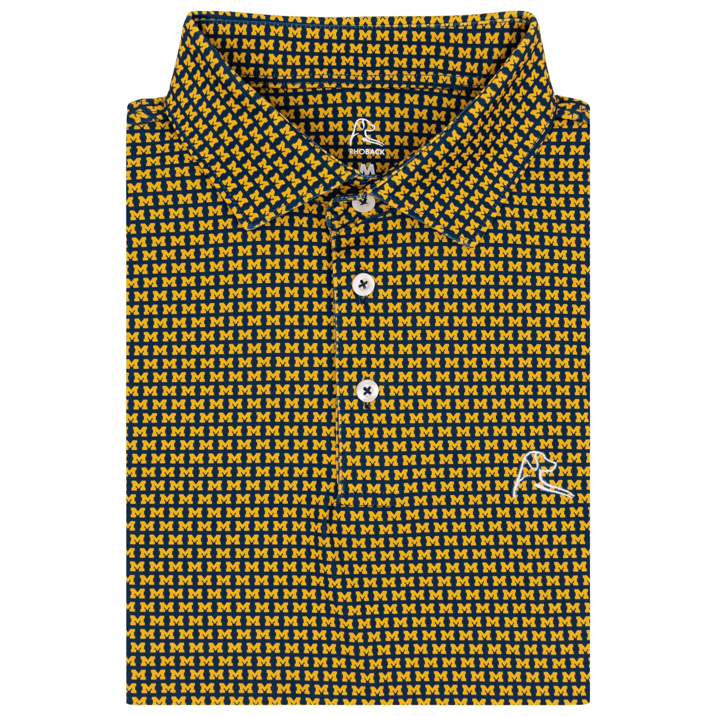 The Michigan Wolverines™ | Collegiate Polo | The Michigan Wolverines™ - Indigo Blue/Maize Yellow