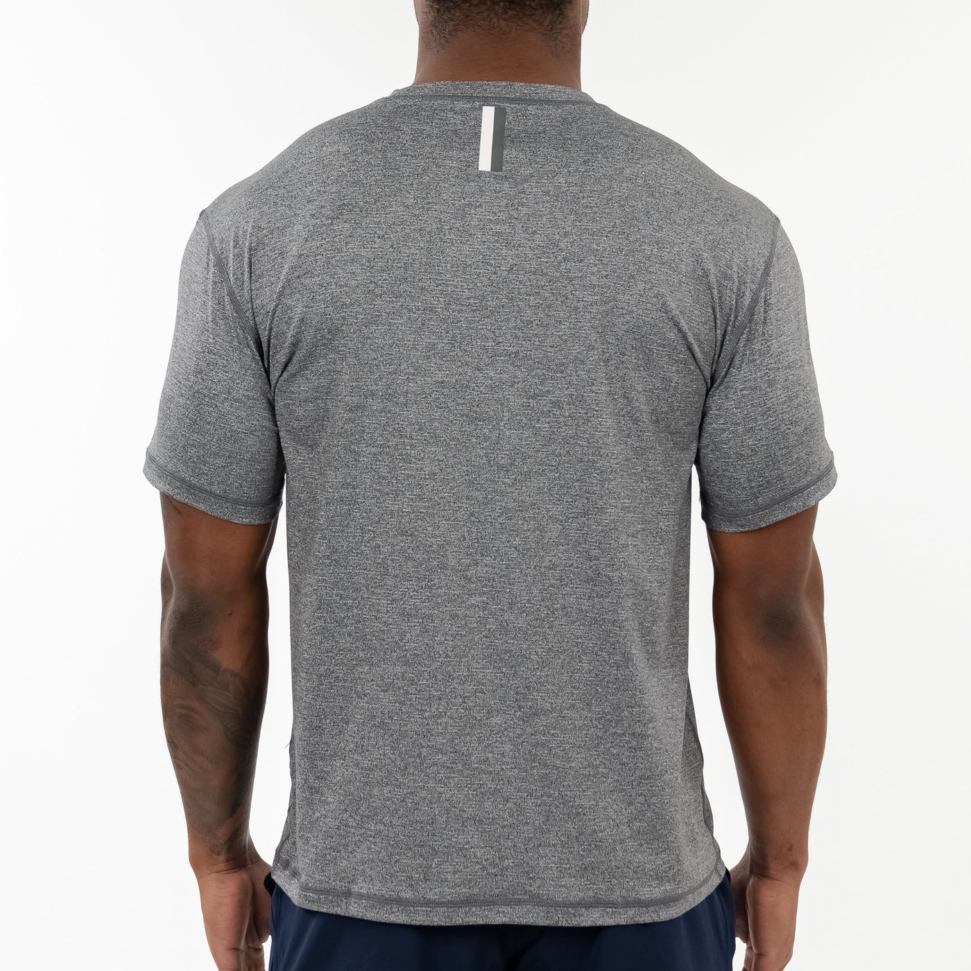 Blitz Tech Tee | Heather - Middie Grey/White