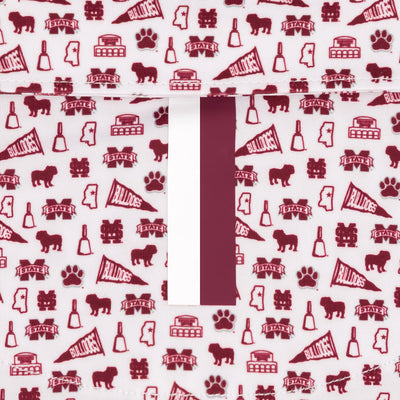 The Mississippi State Gameday | Collegiate Polo | The Mississippi State Gameday - White/Maroon