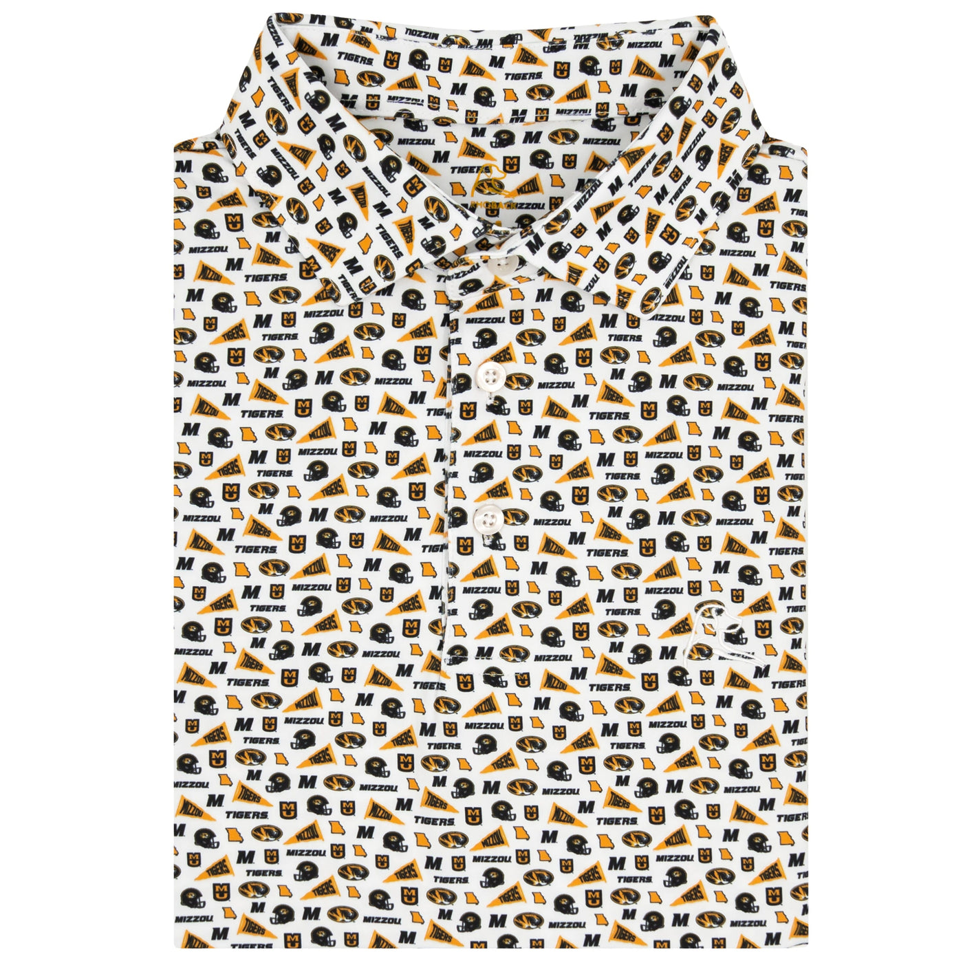 The Mizzou Gameday | Collegiate Polo | The Mizzou Gameday - White/Pure Gold