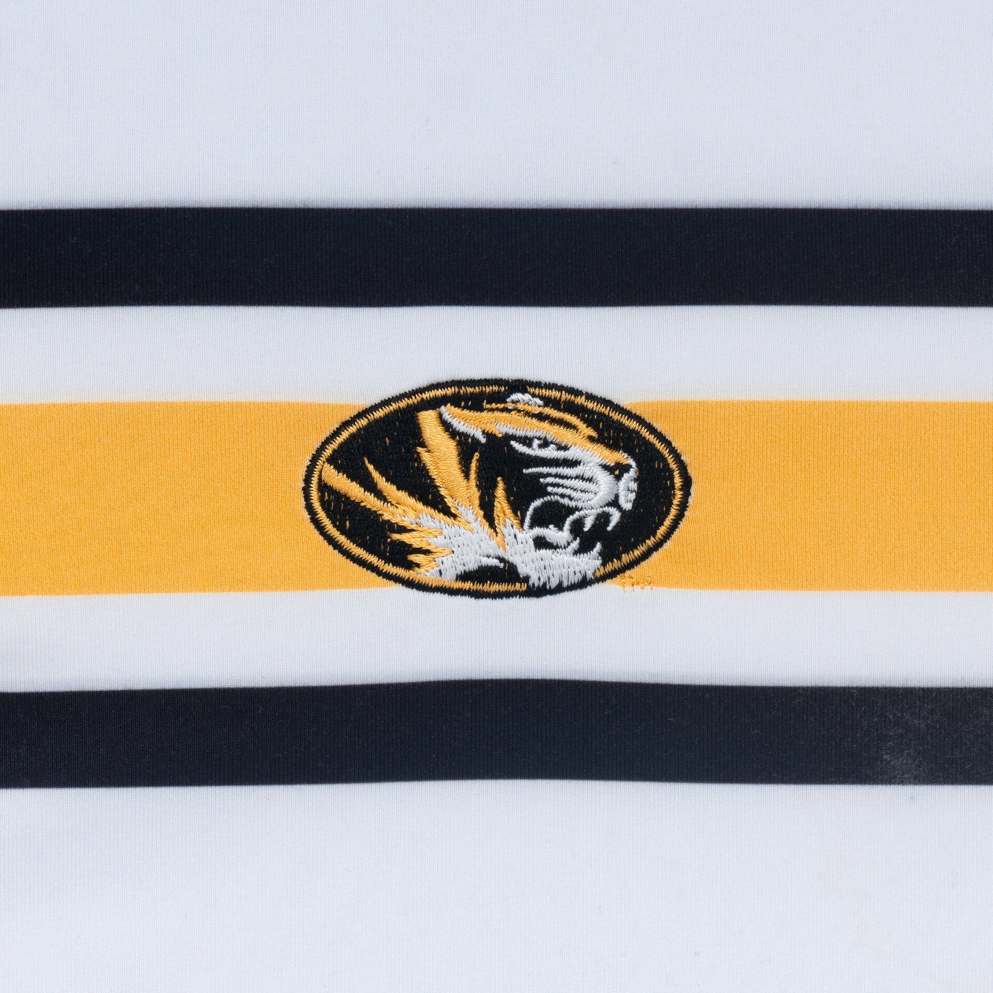 Mizzou Helmet Stripe Collegiate Q-Zip | The Mizzou Helmet Stripe - White/Pure Gold