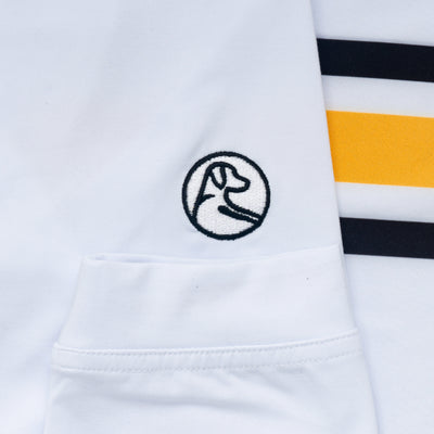 Mizzou Helmet Stripe Collegiate Q-Zip | The Mizzou Helmet Stripe - White/Pure Gold