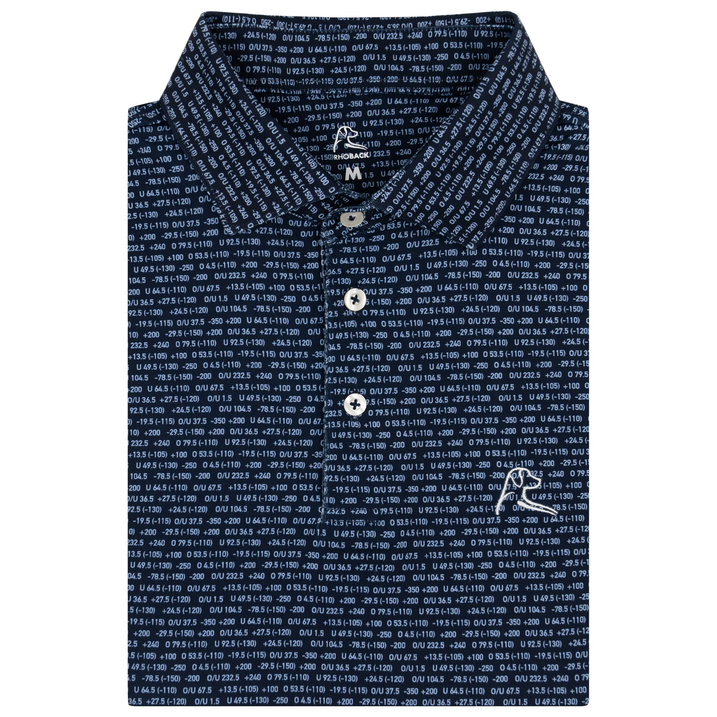 The Moneyline | Performance Polo | The Moneyline - Fleet Navy/Ice Pick Blue
