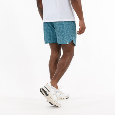 Grit Gym Short - 7" | The Morse - Mint Green/Mariner Blue